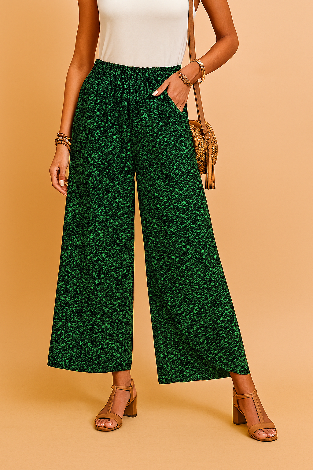 Dame Bukser Mønstret Størrelse M Polyester Brede 1