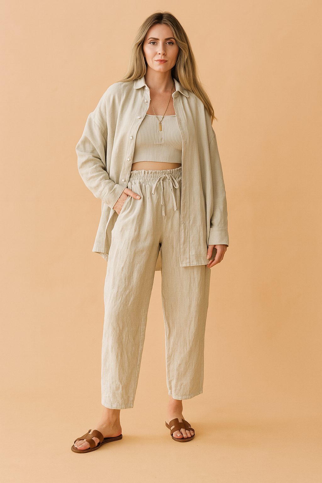 Tøjsæt til Kvinder med Bluse og Bukser | Komfortabelt og Trendy Matchende Sæt Dame 0